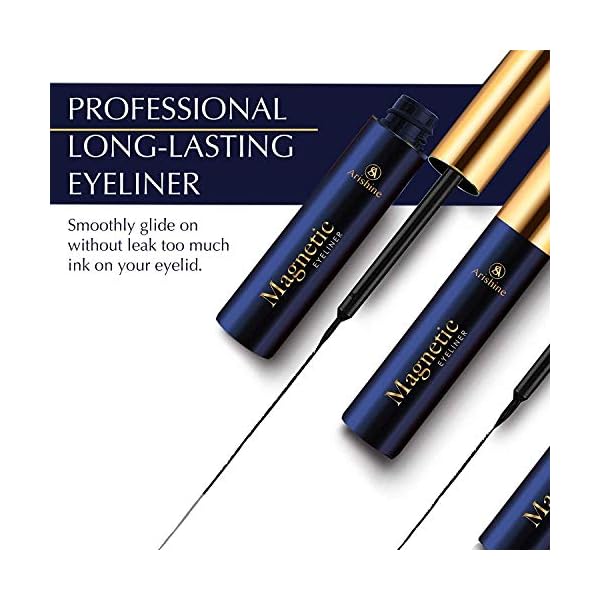 Arishine Magnetic Eyeliner, Natural Look,Waterproof and Smudge Resistant