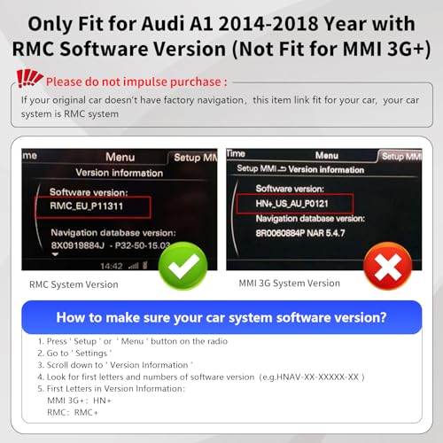 Road Top Wireless Carplay Android Auto for Audi A1 2013-2018 Year with RMC System, Carplay Retrofit Kit Decoder - Image 2