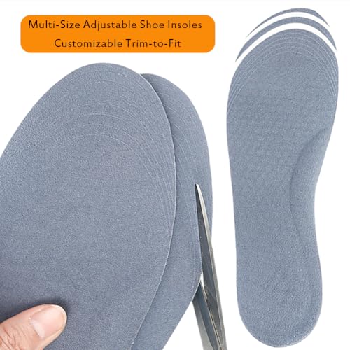 Image of 1Pair Blue Silicone Gel Reusable Honeycomb Full Length Non Slip Comfort Sports Insole Air Cushion Damping Shoe Pad Cushion Shoe Inserts for Men Women (S:9.8in)