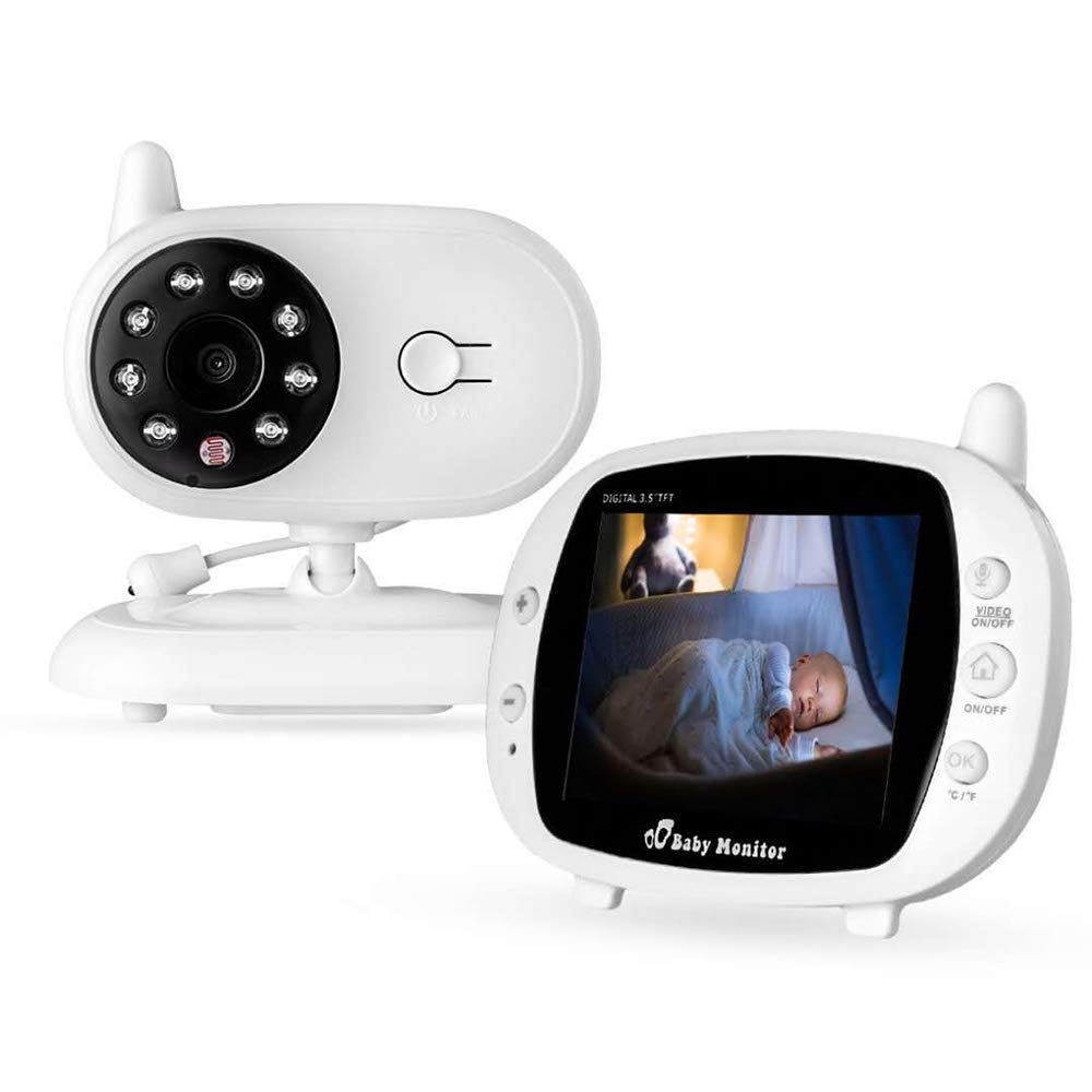 Moniteur pour bébé audio numérique avec interphone, berceuses et capteur température