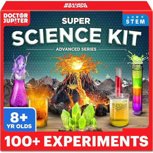 Doctor Jupiter Toy Super Science Kit for Boys & Girls Ages 7-8-9-10-11-12-13-14 | Birthday Gifts for 7+ Year Old Kids | Learning & Education toys 100+ Experiments