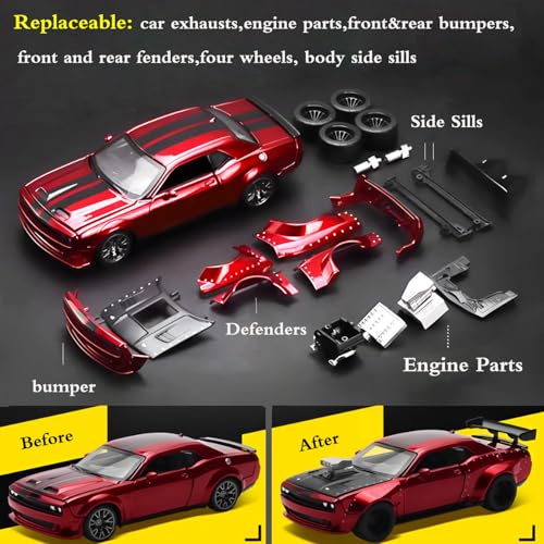 Hellcat Kit de Auto Ensamblable 1:36 Rojo miniatura 5