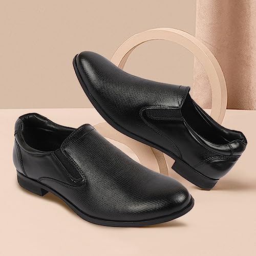 Image of FAUSTO Men Leather Formal Pull-On Shoes