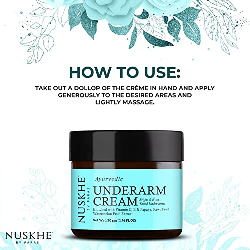 Nuskhe by Paras Underarm Cream | 50 gm | Papaya | Brighten Under Arm | Glowing Under Cream | All Skin Type | For Men and Women | Ayurvedic Ingredients - Image 5