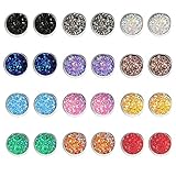 ATIMIGO Druzy Silver Stud Earrings Set for Women Men Stainless Steel Hypoallergenic Pierced Earrings 12 pairs