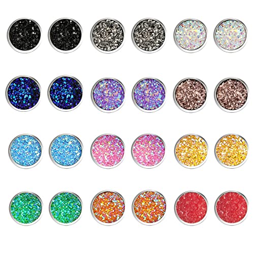 ATIMIGO Druzy Silver Stud Earrings Set for Women Men Stainless Steel Hypoallergenic Pierced Earrings 12 pairs ATIMIGO Druzy Silver Stud Earrings Set for Women Men Stainless Steel Hypoallergenic Pierced Earrings 12 pairs