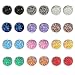 ATIMIGO Druzy Silver Stud Earrings Set for Girls Women Stainless Steel Hypoallergenic Pierced Earrings 12 pairs
