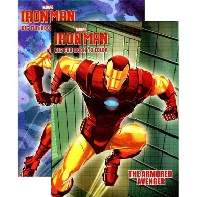 Art Cove - Libro divertente da colorare di Iron Man, colori assortiti