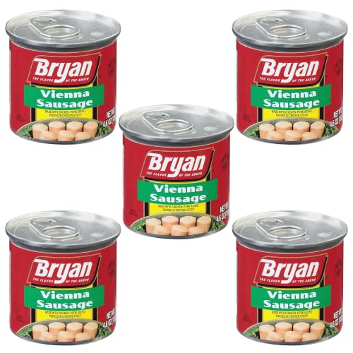 BRYAN Vienna Sausage, 4.6 Ounce Pull-Top Can (Pack of 5) | Canned Meat | Keto Food, Keto Snacks | Low Carb High Protein Snacks | Compare to Other Brands of Vienna Sausages & Smoked Sausages image 3