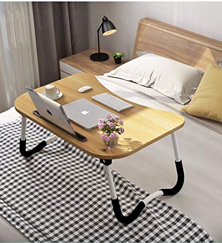 HOME 360® Foldable Bed Study Table Portable Multifunction Laptop Table Lapdesk for Bed Foldable Table Work Office Gaming Home with Tablet Slot Bed Study Table
