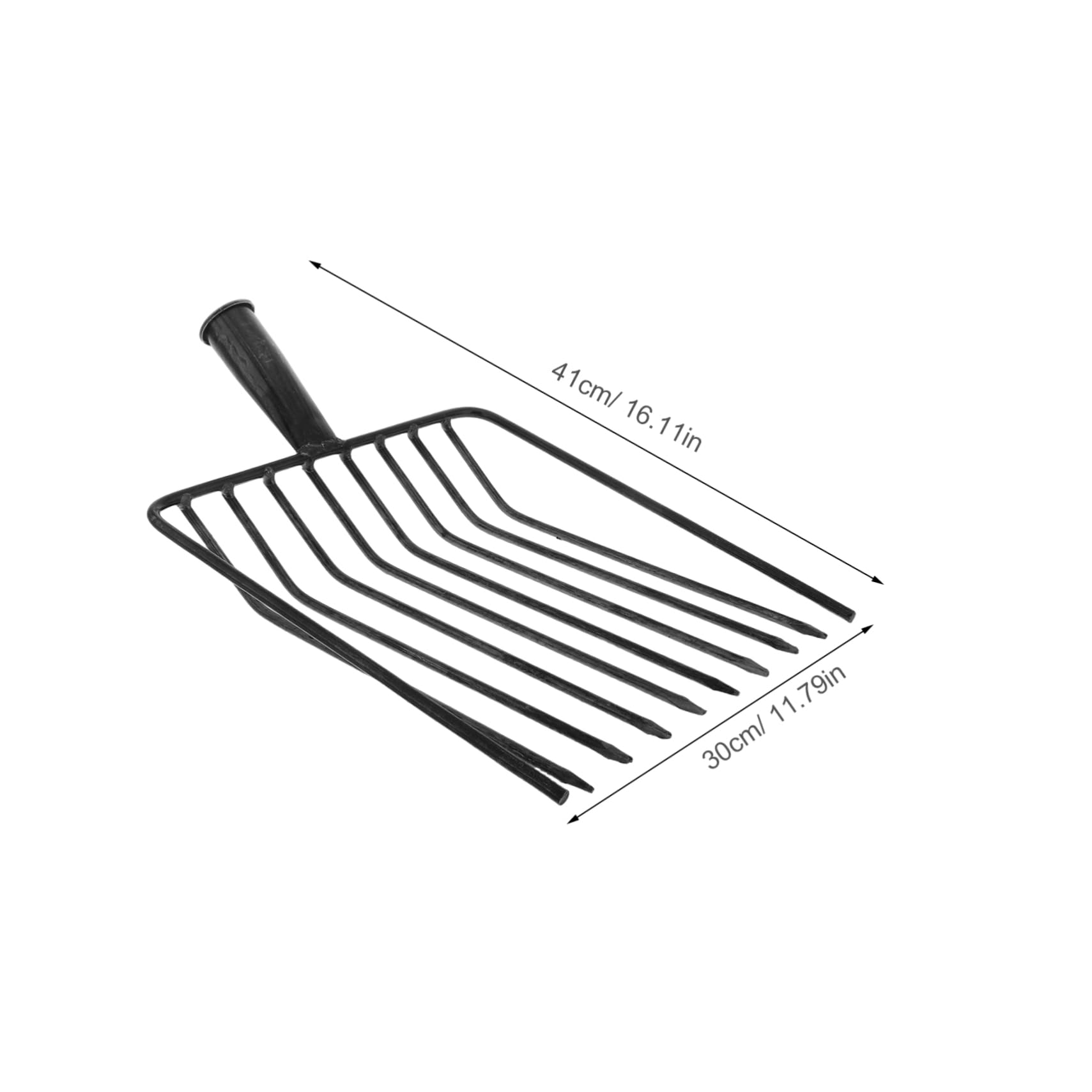 Toddmomy Testa per Forca da Giardinaggio in Acciaio Resistente 10 Denti per Diserbo Manuale e Sarchiatura, Utensile Leggero e Facile da Pulire per Cura Prato e Coltivazione Giardino