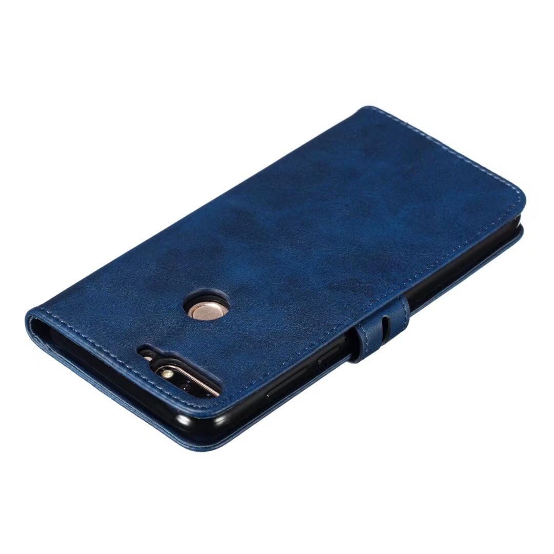 Housse Portefeuille Flip Pour Huawei Y7 (2018) - Motif Fleurs Noir Et Blanc - Cuir Artificiel