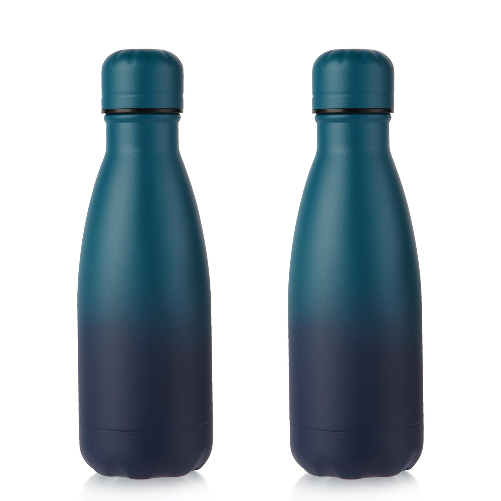 Volhoply 350ml/12oz Small Water Bottle Stainless Steel, BPA Free Insulated Water Bottles, Double Wall Cola Shape Flask, Keeps Cold 24 Hours and Hot 12 Hours for Kids Handbag (Dark Night,2)