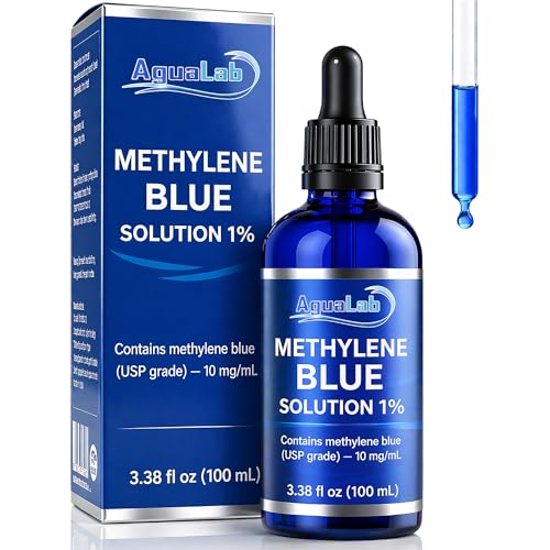 Methylene Blue Drops 1% USP Grade 99.99% Pure | No Detectable Heavy Metals – Third-Party Lab Tested | Pharmaceutical Grade Solution | 100 mL Glass Dropper Bottle | Laboratory Research Use