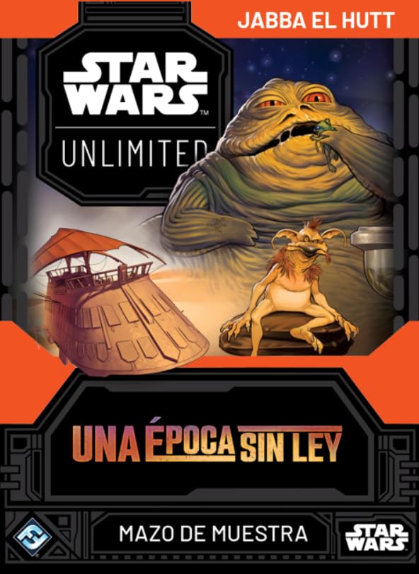Asmodee FFG Star Wars Unlimited Gioco di carte collezionabili Un'epoca senza legge - Mazzo campione Jabba el Hutt - Lettere esclusive - A partire da 12 anni, 2+ Giocatori - Versione spagnola