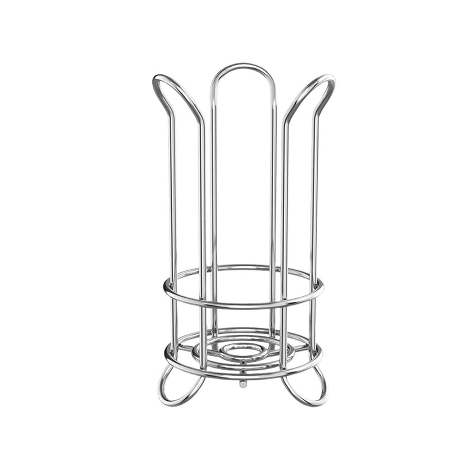 Porte-Rouleau de Cuisine Porte-Serviettes en Papier de Cuisine en Fer forgé, Bureau à Domicile Porte-Rouleau de Papier(Silver)