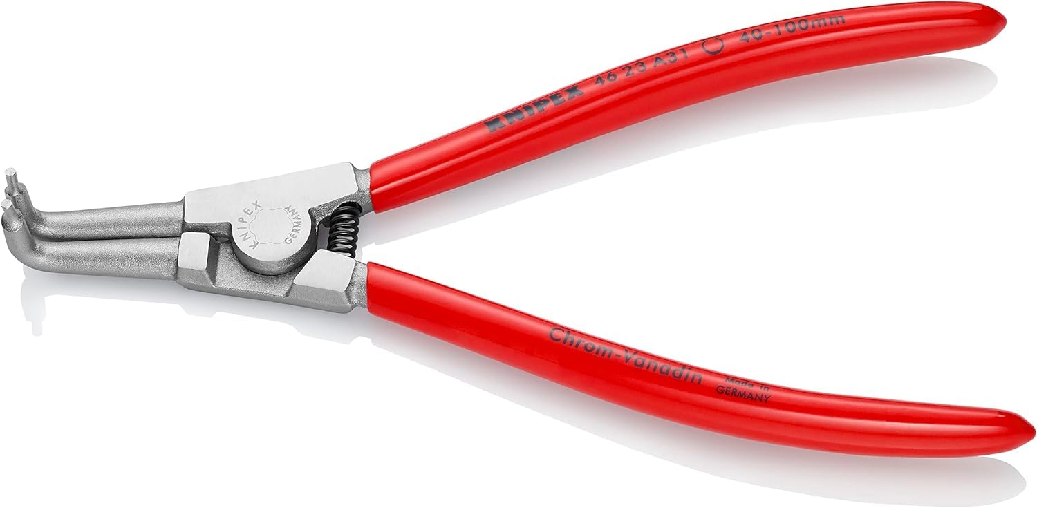 Knipex Chrome-Plated Circlip Pliers For External Circlips On Shafts With Plastic Coating 200 Mm, 46 23 A31