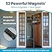 Magnetic Screen Door - Bugs Out, Breeze in - 9min Install Auto-Sealing Heavy Duty Double Stitched Mesh, 52 Magnets, Hands Free Sliding & Patio Door Net, Pet & Kid Friendly, 38 x 82 Inch, Flux Phenom