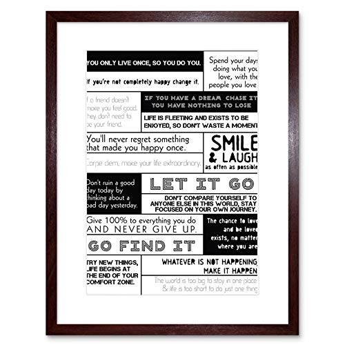 Fine Art Prints Motivationsmanifest Ratschläge Typografie Raster Gerahmter Kunstdruck 30x40 cm