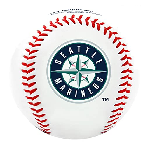 Rawlings Mlb Seattle Mariners Team Logo Baseball, Official, White #TOP1