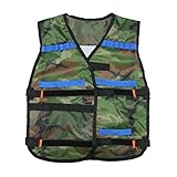 Color: Camuflaje Camo Chaleco Táctico Ajustable Para Accesorios Para Armas Nerf