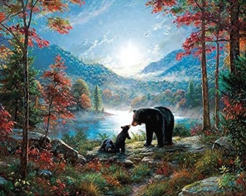 Kit Broderie Point de Croix Ours : le cadeau DIY idéal
