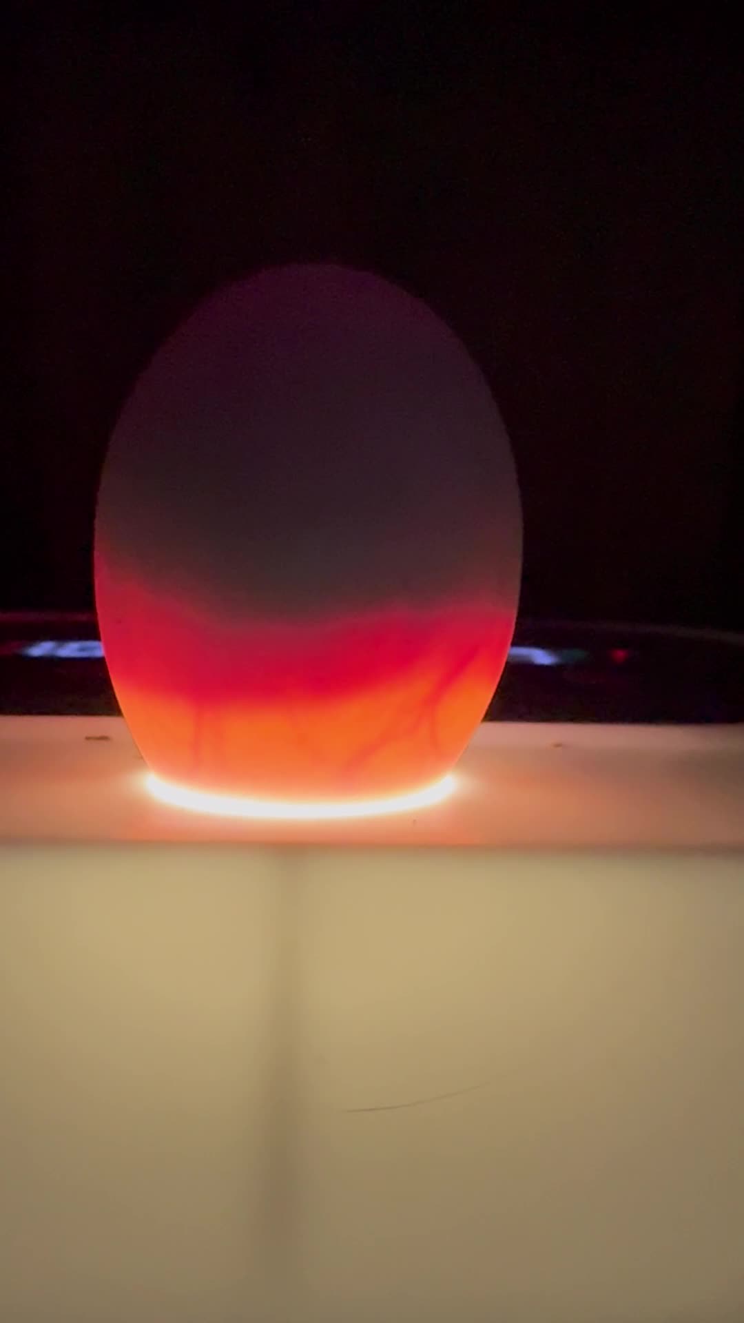 Egg candling function in action