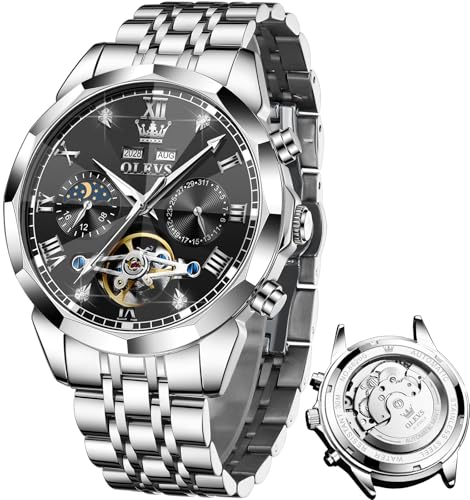 Image of OLEVS Watches for Men Automatic Self Winding Luxury Dress Big Face Wrist Watches