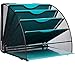 Produktbild Dasher Products Fächerförmiger Büro-Schreibtisch-Organizer, 6 Fächer, Bürobedarf, Schreibtisch-Organizer zum Aufbewahren und Archivieren von Papier, Rechnungen, Briefen, Ordnern