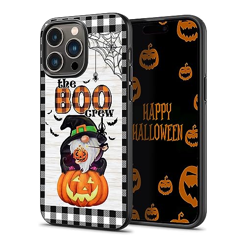 The Boo Crew Witch Gnome Pumpkin Halloween Gnome Phone Case Compa...
