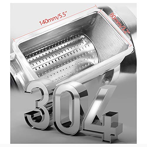 Cheese-Grater-550W075HP-110V-Commercial-Electric-Rotary-Cheese-Grater-Stainless-Steel-Cheese-Grinder-88-Pounds-Per-Hour-Butter-Bread-Bran-Shredder-Large-Cheese-Grating-Machine