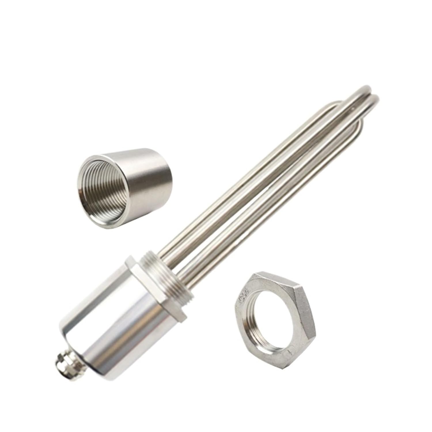 Stainless Steel 220v/380v DN40 47mm Thread Electric Immersion Heating Element Water Heater 3kw/4.5kw/6kw/9kw/12kw 1Pcs(Heater Thread,220V_6KW 290MM)