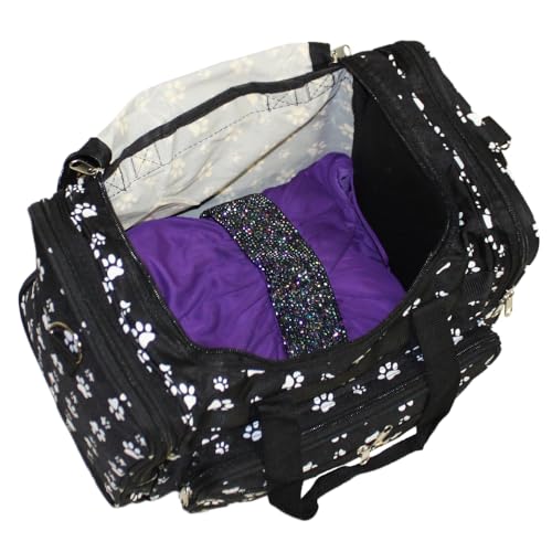Image of World Traveler 81T16-587B /W Duffle Bag, One Size, Black White Paws
