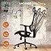 GABRYLLY Ergonomic Office Chair, Big and Tall Mesh Chair with Lumbar Support, 3D armrest - 215° Rotation, Adjustable Headrest & Soft Seat, Durable Desk Chair 350LBS for Work Gaming Computer,Grey