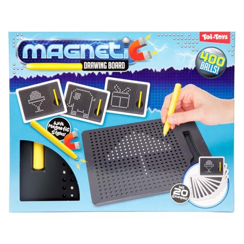 Planche à dessin magnétique avec billes en acier et stylo magique noir