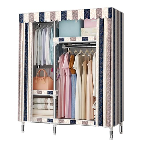 Armario de lona portátil de 106x45x170cm con barra para ropa
