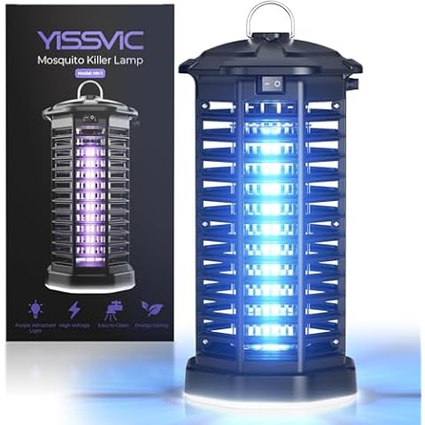 YISSVIC Bug Zapper Outdoor Indoor Waterproof Electric Mosquito Fly Zapper Killer Effective 4200V Plug in for Home Patio Office Courtyard Cover
