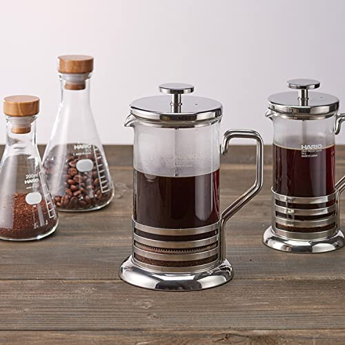 Hario Thj-4-Hsv Harrier Bright J Coffee & Tea Press, 4 Cups, Stainless Steel #TOP3