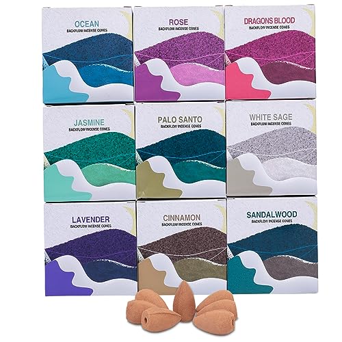 Mosfantal BACKFLOW INCENSE Cones - Set Of 9 Waterfall Incense Cones Scented thumb #1