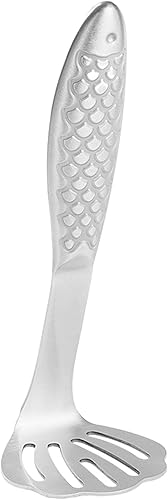 Miniatura 1 de Vegetable Masher With Comfort Handle Professional Grades 304 Stainless Steel Potato Press Practical Kitchen Utensils Baby Food Maker Stainless Steel