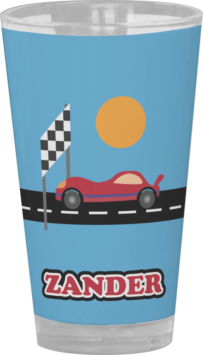 Personalized Race Car Pint Glass - Full Color