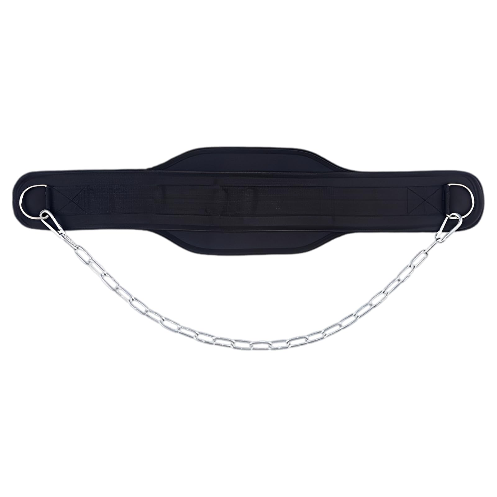 Gewichthebergürtel mit 35,4 in / 90 cm Kette, Fitness Dip Gürtel für Klimmzüge und Dips, doppellagiger Gym Gewichtsgürtel, D Ring für schnelles Anbringen, Krafttraining Workout Gürtel