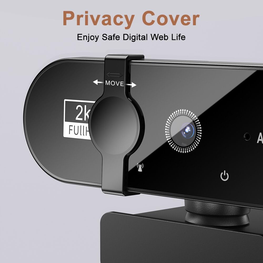 4K Webcam 1080P Mini Camera 2K Full HD with Microphone 30fps USB Web Cam for Auto PC Laptop Video Shooting(2K set)
