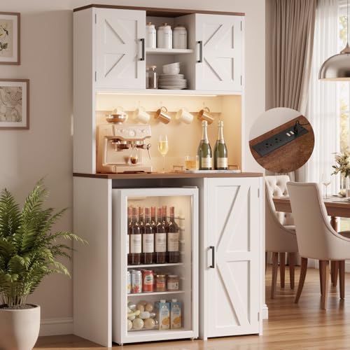 Unikito Mini Fridge Cabinet with Storage, Coffee Bar...