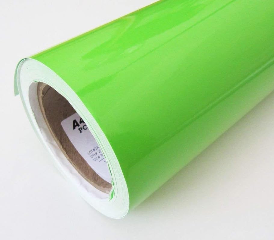 Image of CREON Wrap for Car & Bike Self Adhesive Polyvinyl Chloride Wrap Sheet Sticker & Decal Roll Film Auto Car Vehical Bubble Release (1 feet x 5 feet, Green Glossy Wrap)