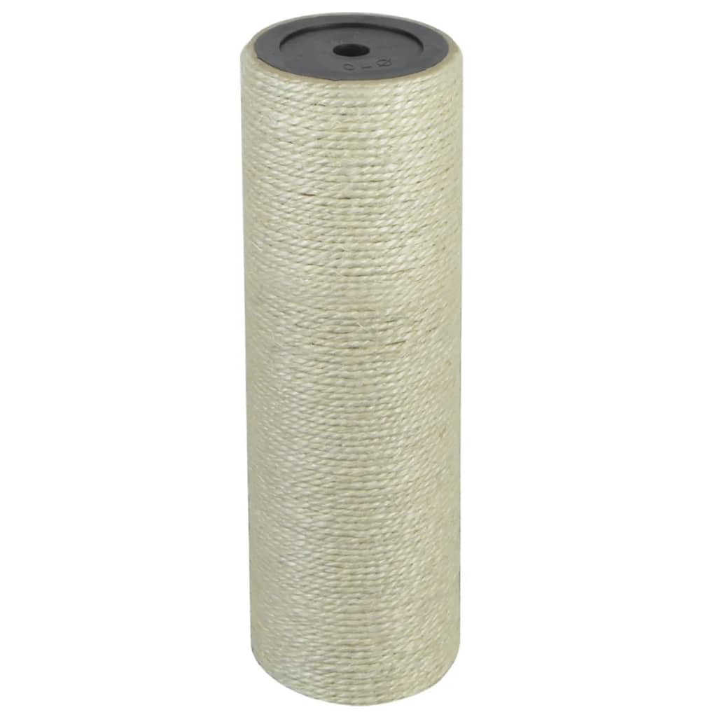 Mangloder - Tiragraffi da parete, per gatto, beige, in sisal e struttura in truciolato, altezza 25 cm, colonna 8 cm, foro interno 10 mm, salvaspazio, per appartamento, balcone, angolo, finestra