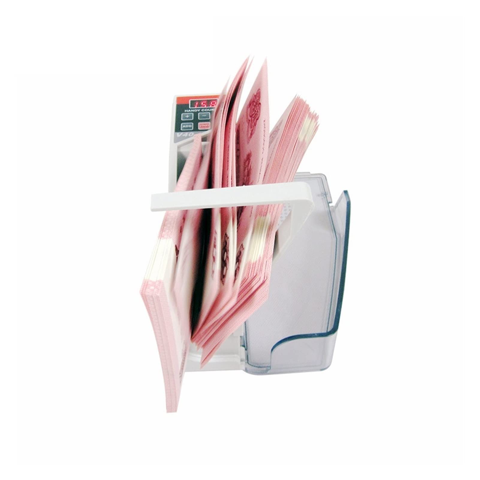 V40 Bill Money Counter Machine Mini portatile portatile Contatore contante contabile contante contante contante contante banconote(White-V40)