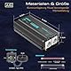 GIANDEL 1500W Wechselrichter Reiner Sinus 12V auf 230V KFZ Spannungswandler Power Inverter mit Fernbedienung und USB Anschlüsse für Wohnmobil LKW Auto