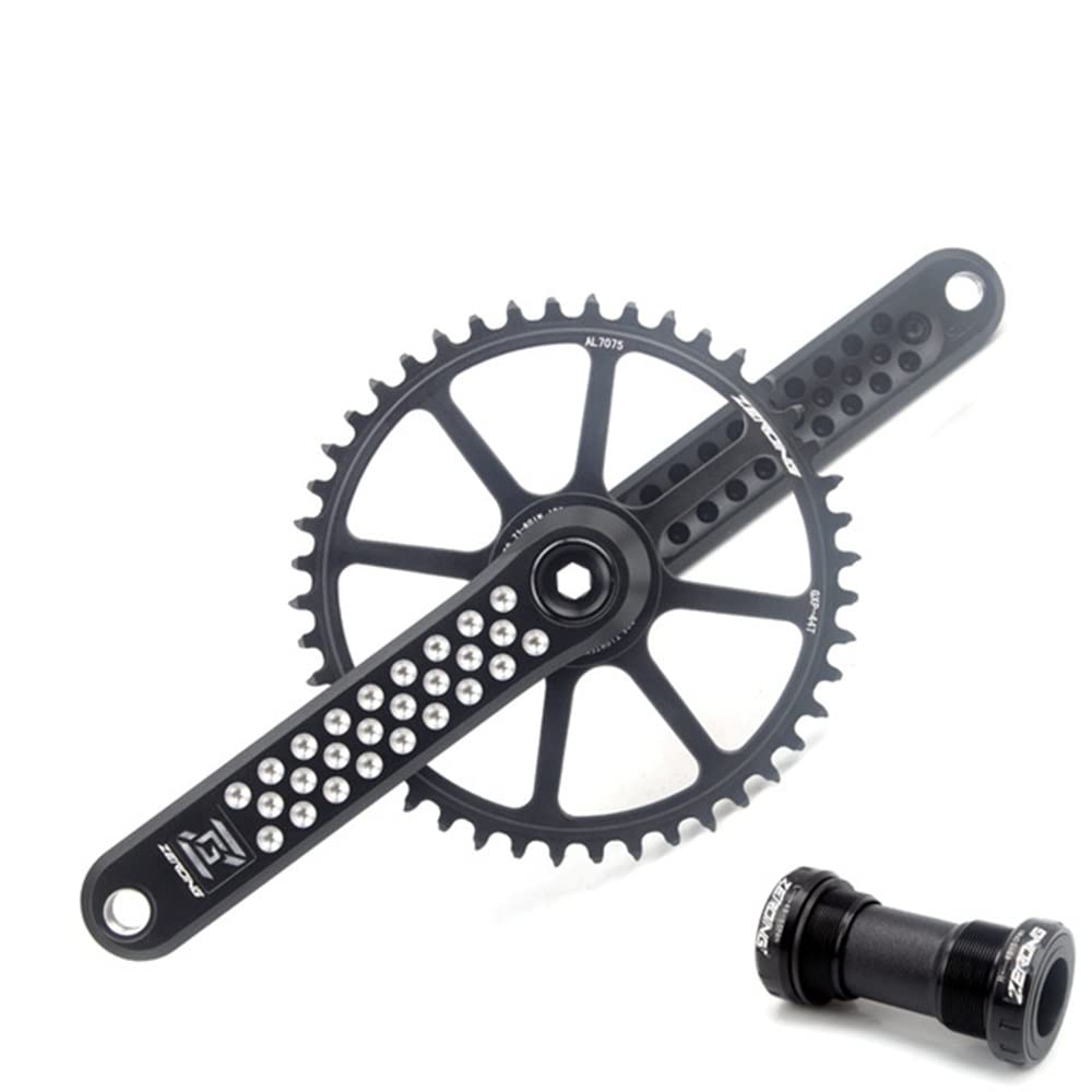 Rower szosowy GXP Hollow zintegrowany zestaw korbowy 24 mm 112 mm 170 mm 40 do 48T pojedyncza tarcza łańcuchowa stop 7075 T6