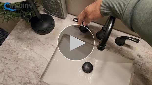Cinwiny 8 Inch Widespread Bathroom Sink Faucet Deck Mounted